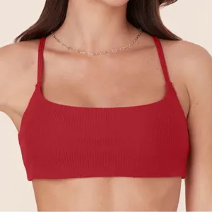 Andie the Maui Bikini Top‎ Rib Flame Red size XS NWT thumbnail 1