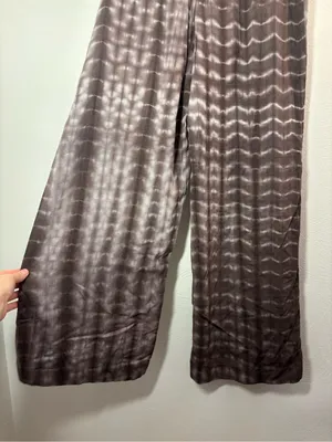 Zara Wide-Leg Tie-Dye Wrap Pants in Charcoal Size Large thumbnail 2