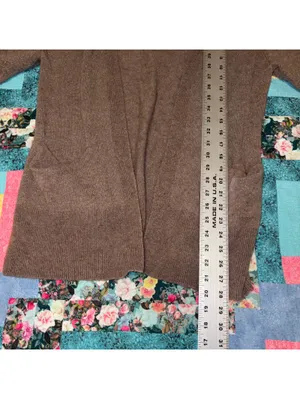 Madewell $110 Wool Alpaca Blend Woman’s XS Brown Open Front Cardigan Sweater thumbnail 9