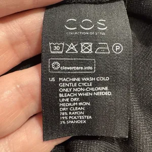 COS Womens Oversized Boxy Top Size XS Black Batwing Minimalist Quiet Luxury thumbnail 6