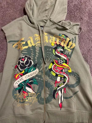 Ed Hardy sleeveless hoodie thumbnail 2