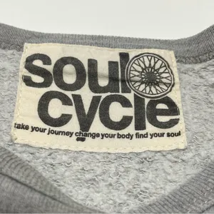 Soul Cycle Womens Size Medium Grey Gray Sweatshirt Long Sleeve‎ Cycling Athletic thumbnail 3