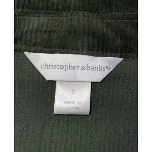 Christopher Banks Jacket Womens S Used Green Corduroy thumbnail 7