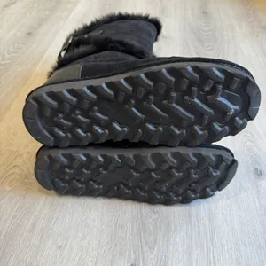 Bearpaw Women Black Suede Faux Fur Trim Winter Boots Buckle‎ Detail Size 10 thumbnail 9
