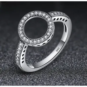 Boutique NEW‎ Women's Halo Heart Pave Simulated Diamond 925 Sterling Silver Ring Size 6 thumbnail 8