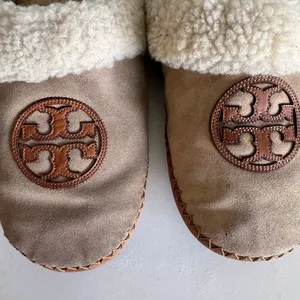 Tory Burch Coley Calf Leather Sherpa Lined Slippers Size 7 thumbnail 4