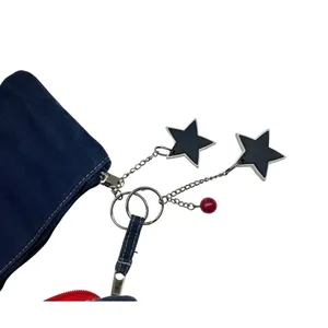 Joe Boxer red blue apples stars teacher shoulder bag patriotic tote school VTG thumbnail 4