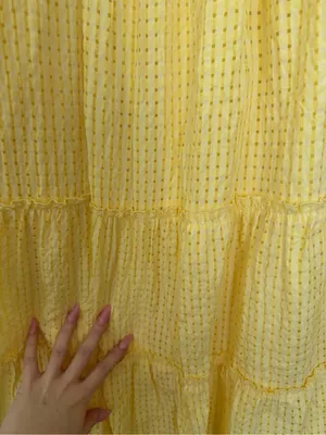 DAVI & DANI Yellow Smocked Tiered Sundress with Ruffle Straps thumbnail 5