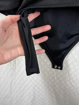 Klassy Network Black‎ Ribbed Sleeveless Bodysuit thumbnail 4