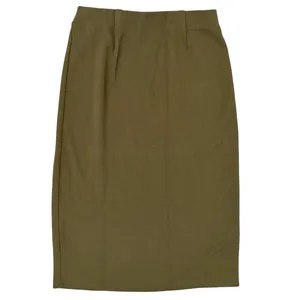 Forever 21 Womens S Midi Pencil Skirt Olive Green Stretch Side Slit thumbnail 6