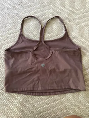 Gottex Rose pink crop athletic top thumbnail 2