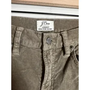 J.Crew Lookout High Rise Skinny Corduroy Pants Olive‎ Green Size 26 RN77388 thumbnail 4