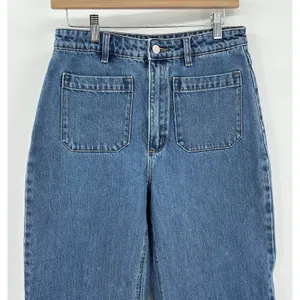 Rolla’s Sailor High Rise Wide Leg Jeans Women’s Sz 29 Blue Patch Pocket Spade thumbnail 4