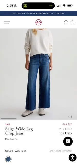 Loft High-Rise Wide Leg Jeans NWT thumbnail 3