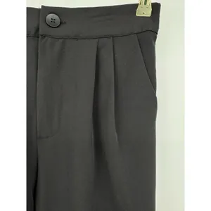 Dazy Baggie Ankle Pants Womens Large Black Pleated Front Minimalist Basic Slacks thumbnail 3