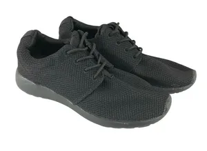 Womens Mesh Sneakers Lightweight Lace Up Athletic Black Size 7 thumbnail 1