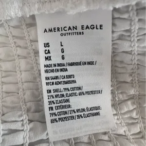 American Eagle Lace Crochet Crop Tank Top Corset Women’s Large White Boho thumbnail 8