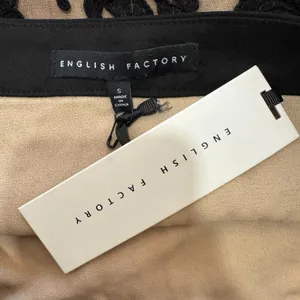English Factory Black Embroidered Illusion Mini Pencil Skirt Size Small New NWT thumbnail 5