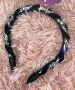 Francesca's Black and silver details headband/ hairband thumbnail 2