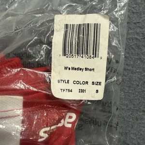 Asics Medley Running Shorts Womens Small Red Drawstring Liner TF754-2301 NWT thumbnail 5