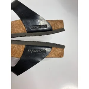Birkenstock Gizeh Sandals Womens 40 Black Fair Thong Cork Footbed T-Strap thumbnail 10