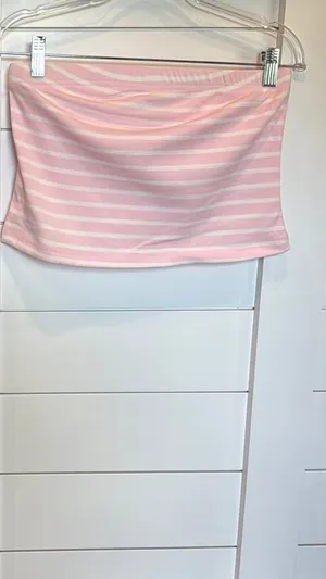 2 piece strapless pants set Pink Size L thumbnail 3