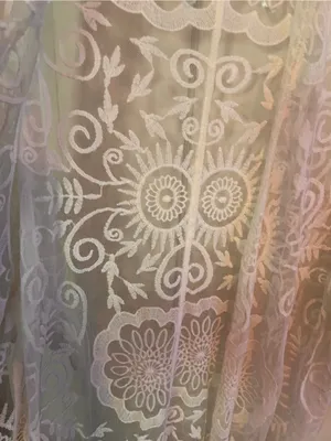White Lace Embroidered Duster Kimono 2x thumbnail 4