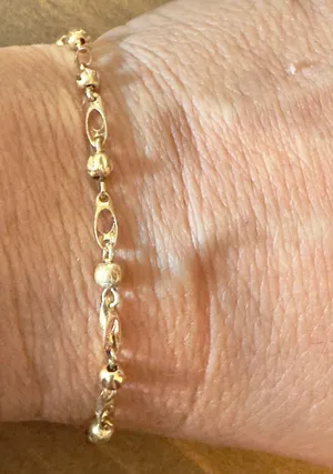 Vintage Ball And Link Chain Bracelet thumbnail 2