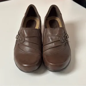 Earth Origins Roxanne Brown Leather Clogs Size 8.5M thumbnail 4