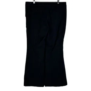 Loft Flare Dress Pants Solid Black Mid Rise Career Professional Work Size 16 thumbnail 5