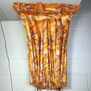 Acler Haslam Maxi Strapless Size 8 Orange/Pink Miami travel golden print thumbnail 5