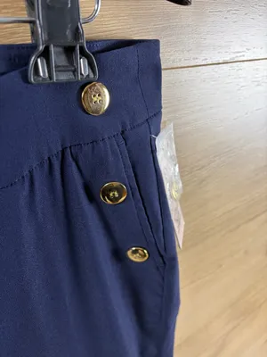 Nanette Lepore Navy Blue Stretchy Crop Pull-on Pants NWT Size Small thumbnail 6