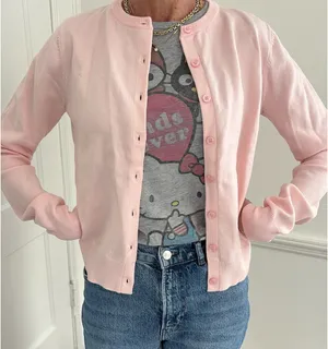 Edikted Pink Shlo Knitted Cardigan thumbnail 5