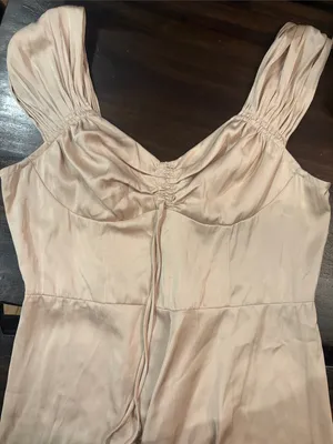 Current Air Elegant Cream Midi Dress with Ruched Bodice thumbnail 5