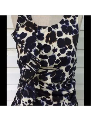 NEW Ann Taylor Petite Ivory Abstract Floral Top & Pencil Sk thumbnail 4