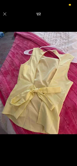 SheIn Yellow backless top thumbnail 4