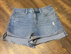 Good American Cut Off Blue Denim Jean Shorts Womens 12/31 High Rise Stretch thumbnail 1