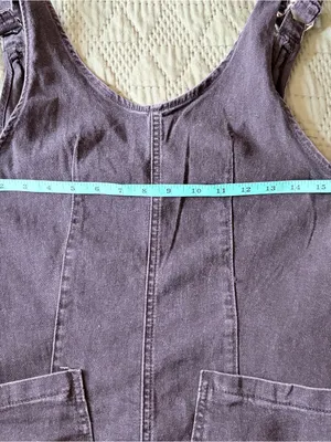 NWT Black Denim Jumper Overall Dress Casual Mini thumbnail 7