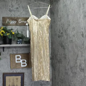 Siena Womens Sequined Midi Dress SATP1740 Gold Yellow 6 thumbnail 2