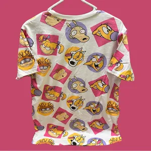 Nickelodeon Rugrats Women’s Cartoon Character T-Shirt - White and Pink size M thumbnail 3