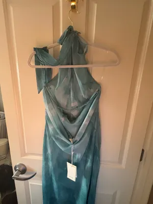 Peppermayo Cowl Neck Maxi Dress Green Tie Dye thumbnail 4