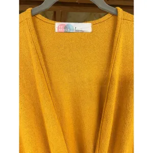 Free People Beach Rita One Piece Mustard Yellow Plunge Terry Jumpsuit Size Small thumbnail 5