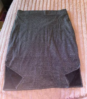 1. State Metallic Charcoal Sparkle Pencil Skirt thumbnail 1