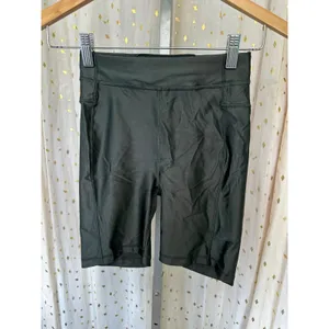 Lululemon Women's Forest Green Satin Shine Satiny Sheen High-Rise Biker Shorts 2 thumbnail 3
