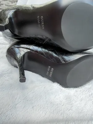 GUESS, Gressa3-Wc, Black boots crocodile print, 9.5 wide calf -new in box thumbnail 12