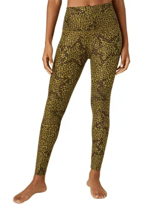Beyond Yoga Spacedye Midi Leggings NWOT in Bronze Star Animal Print Size S thumbnail 1