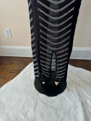 Brand New! Special Occasion Women’s Black Rhinestone Embellished Mesh Dress – Size Small thumbnail 6
