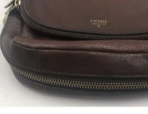 Fossil Preston Brown Leather crossbody Bag with expandable zipper & Flap… thumbnail 9