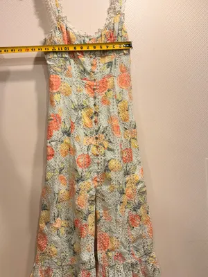 Anthropologie White Ruffled Eyelet Floral Embroidered Dress thumbnail 6
