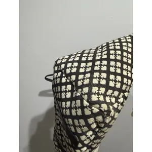 Kate Spade Small Harmony Black & Cream with Pink Accent Stripe 20x12" 9" Handl M thumbnail 12